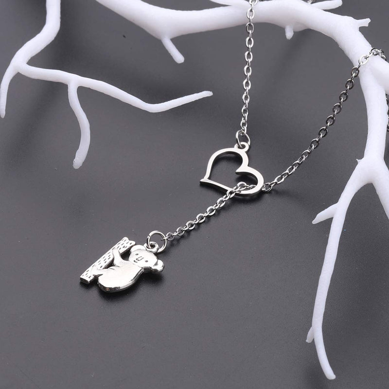 [Australia] - Gzrlyf Koala Bear Necklace Koala Lariat Necklace Koala Bear Gifts for Her Y necklace 