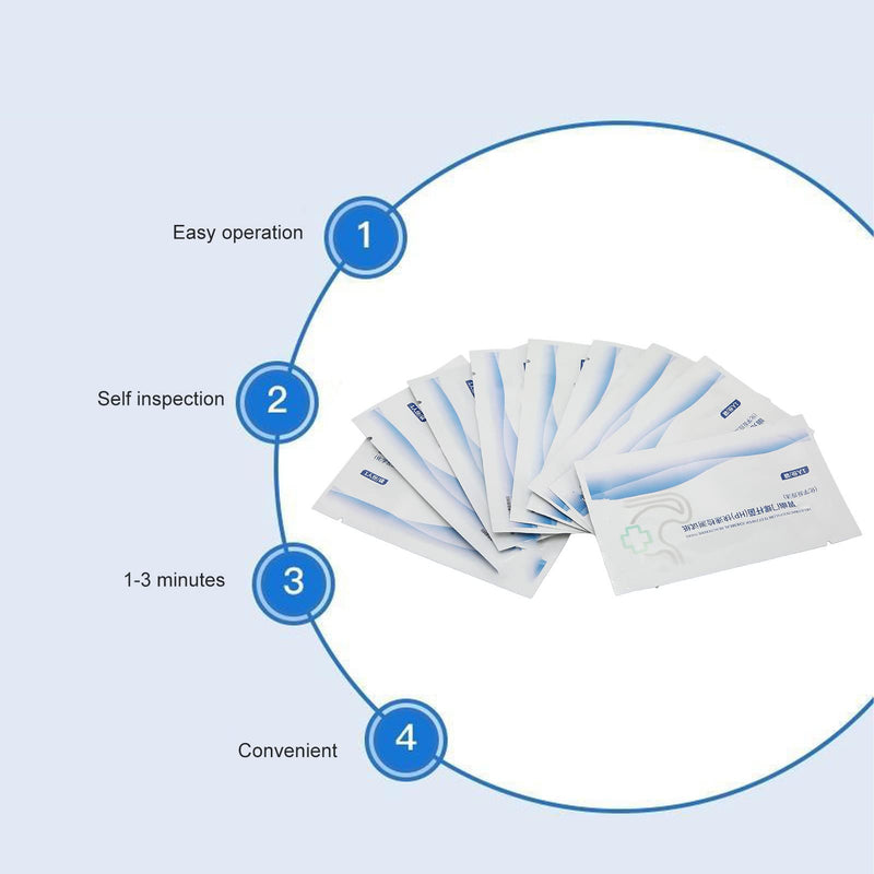 [Australia] - Gut Health Detection Strip Helicobacter Pylori Det Elicobacter Pylori Test Kit Hygienic Safe Professional for Travel, Fast Oral Self Test Measure Strip 