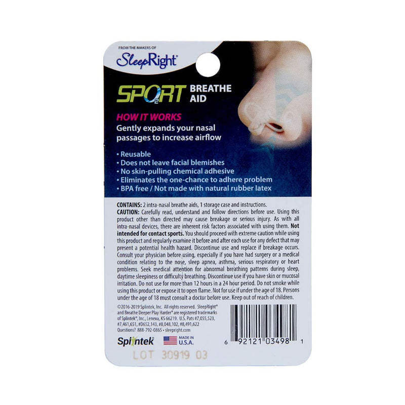 [Australia] - Sport Intra-Nasal Breathe Aids from SleepRight Breathing Aids for Sports Nasal Dilator for Athletes (2-Pack) 