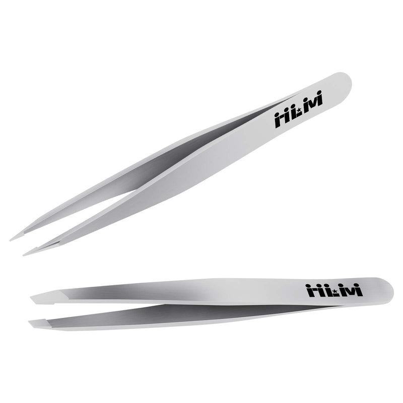 [Australia] - Precision Tweezers for Eyebrows-NLM Tweezers Set for Ingrown Hair Removal, Professional Brow Remover Tools for Women and Girls, Hair Plucking Daily Beauty Tool with Leather Case 