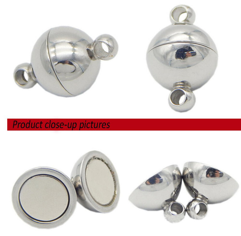 [Australia] - MOAMUN 20 Packs Jewelry Magnetic Clasp Converter for Necklace Bracelet Jewelry Making, Magnetic Findings (Silver 6mm) Silver 6mm 