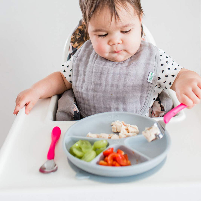 [Australia] - green sprouts Muslin Bibs Made from Organic Cotton (5 Pack)| 4 Absorbent Layers Protect from sniffles, Drips, & drools | 100% Organic Cotton Muslin, Adjustable snap Closure, Machine Washable White (5pk) 