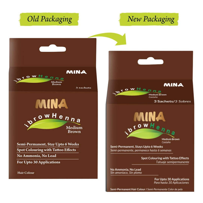 [Australia] - MINA ibrow Henna Color Combo Set For Hair Coloring (Light Brown, Medium Brown, Dark Brown) 