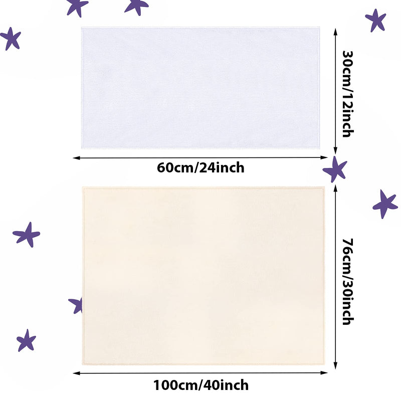 [Australia] - 3 Pieces Sublimation Blank Baby Receiving Blanket and Soft Sublimation Blank Towels for Baby Newborn 