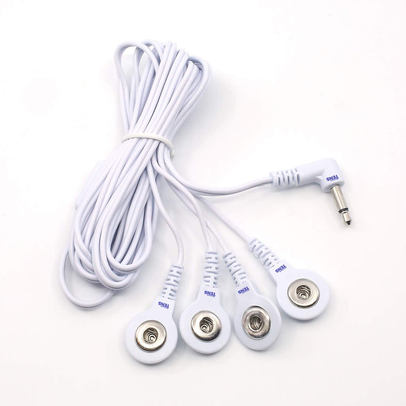 [Australia] - Tens Lead Wires, Port Doubler, 4 Snap Connectors (2 Pack), Discount Tens Brand 3.5mm Plug (standard headphone size) 