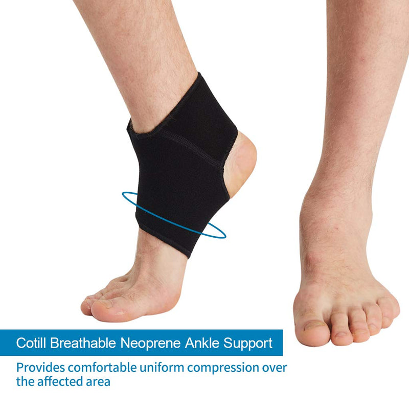 [Australia] - Ankle Support for Men and Women - Neoprene Breathable Adjustable Ankle Brace Sprain for Running, Basketball by Cotill Large 