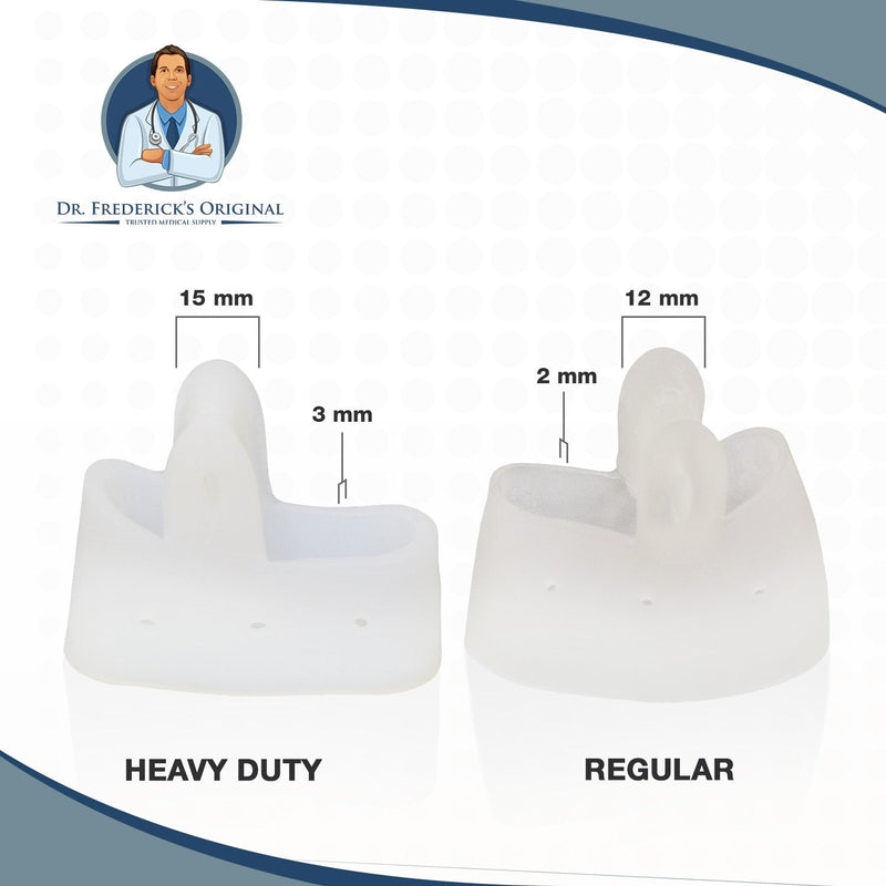 [Australia] - Dr. Frederick's Original Deluxe Bunion Pad & Toe Spacer - 2 Pieces - Soft Gel Toe Separators for Active People - Pain Relief for Bunions & Tailor's Bunions - Heavy Duty Heavy Duty - One Size Fits All 