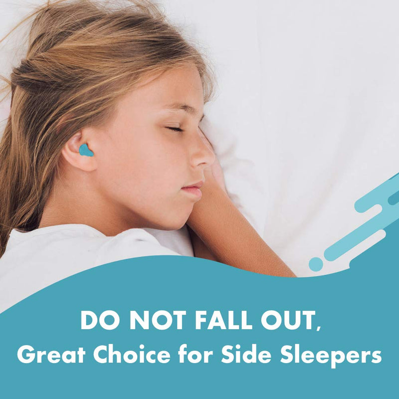 [Australia] - Ear Plugs for Sleeping, Acousdea Reusable Moldable Silicone Ear Plugs, Waterproof, Suitable for Sleeping, Swimming, Working, Studying, Noise Cancelling up to 40 dBSPL w/ Carry Case, 3 Pairs Pretty Blue+simple Green+all Black 
