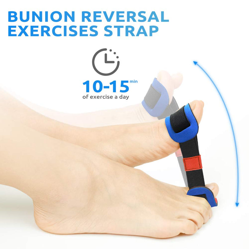 [Australia] - Doeplex Bunion Corrector and Bunion Relief 7 Pieces Kit, Big Toe Straightener for Women and Men Adjustable Bunion Splint, Treat & Prevent Hallux Valgus, Large fits Men US7-12/Women US8-9 Men 7-12/Women 8-9 