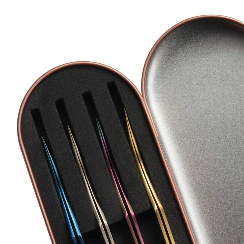 [Australia] - Professional Tweezers Storage Case Activated Sealed Box Eyelash Extension Tools Container, 1 Pc, Rose Gold 