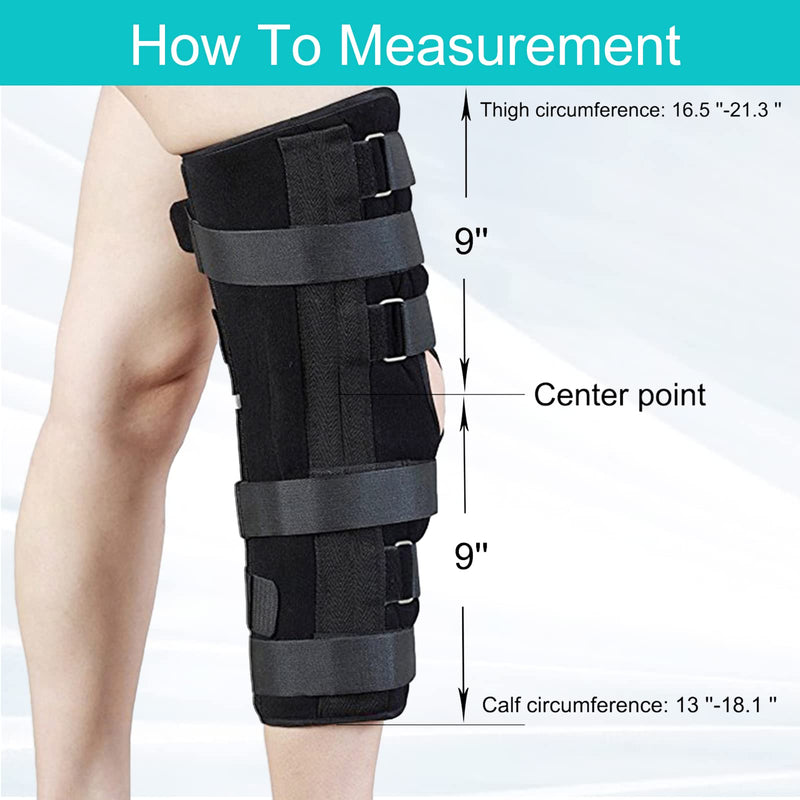 [Australia] - TANDCF Knee Immobilizer Secure Comfort Knee Brace & Stabilizer for Recovery,Knee Fractures,Instability, ACL,MCL,Meniscus Tear,Arthritis,Displacement & Post Surgery Recovery,Height 18.1" Universal Medium/Large (Pack of 1) 