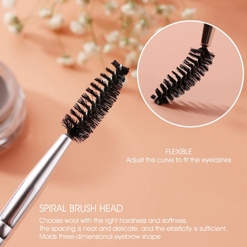 [Australia] - BEILI Double Ended Eyebrow Brush,Angled Eye Brow Brush and Spoolie Brush (Precision Application),Professional Eyebrow Makeup Tools,Vegan and Cruelty Free( only 1 piece) 