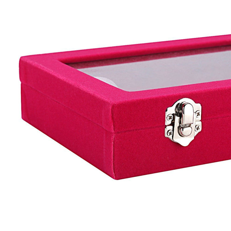 [Australia] - MyJell 7 Slot Velvet Jewelry Rings Display Tray Earring Storage Case Jewelry Storage Box 