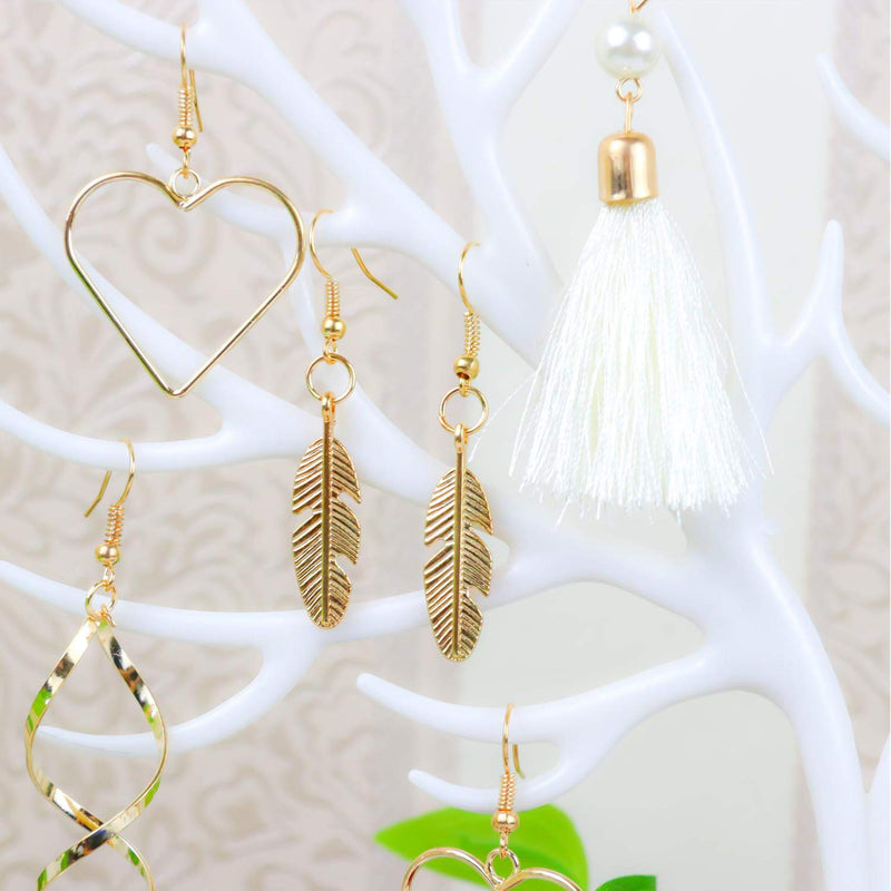 [Australia] - 60/75 Pairs Fashion Colorful Earrings Set with Bohemian Tassel Earrings Layered Ball Dangle Leopard Hoop Stud Jacket Earrings for Women Girls Jewelry Fashion and Valentine Birthday Party Gift. 75pairs 