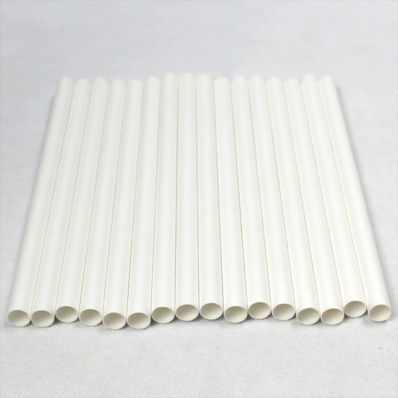 [Australia] - White Paper Straws (10mm x 200mm) - Pack Size 200 - Made in Britain - Biodegradable/Eco-Friendly/Highly Durable/Food Safe/Ideal for Milkshakes & Smoothies 