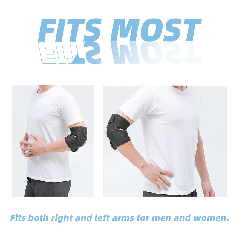 [Australia] - Solmyr Elbow Brace, Tennis Elbow Support Brace, Elbow Strap for Tendinitis, Sprained Elbows, Golfer's Elbow, Adjustable Elbow Strap with Dual-Spring Stabilizer,Provides Support and Relieve Pain,Unisex 
