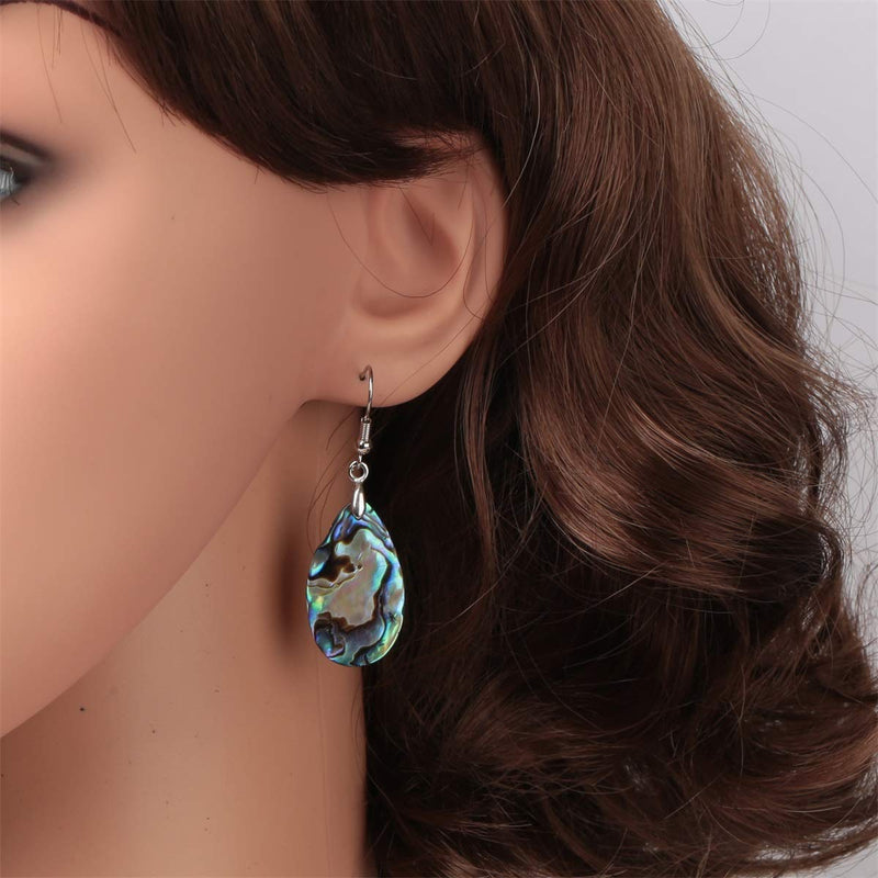 [Australia] - Angel Jewelry Women's Sea Abalone Shell Necklace Pendant Earrings 