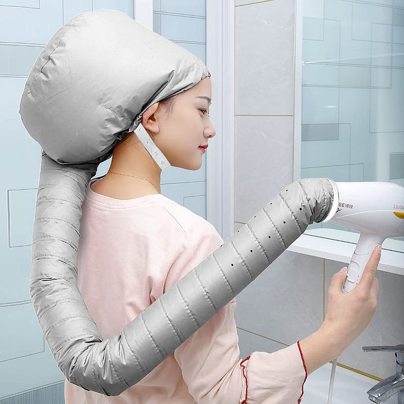 [Australia] - Bonnet Hood Hair Dryer,CHENKEE 2 Pcs Adjustable Hair Dryer Hood Bonnet Hand Held Hair Dryer Cap Bonnet Stretchable and Extended Hose Length Hair Drying Bonnet with Storage Bag for Hair Care Styling 