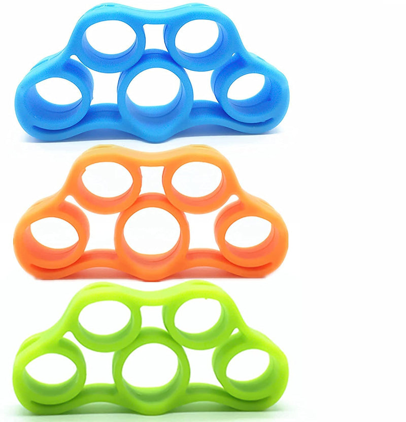 [Australia] - 3pcs Finger Stretcher Exerciser, Hand Grip Strengthener, Hand Exerciser,Forearm Exerciser Trainer Silicone Rings for Muscle & Rehabilitation 
