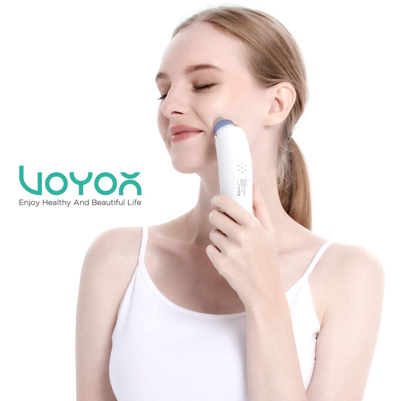 [Australia] - VOYOR Blackhead Remover Pore Vacuum - Electric Face Vacuum Pore Cleaner Acne White Heads Removal with 6 Suction Head and 5 Suction Levels BR510 