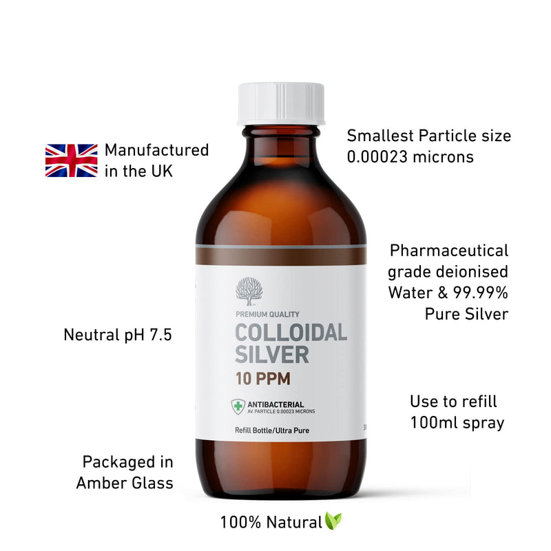 [Australia] - Nature's Greatest Secret Premium Quality Antibacterial 10ppm Colloidal Silver Bottle 300ml 