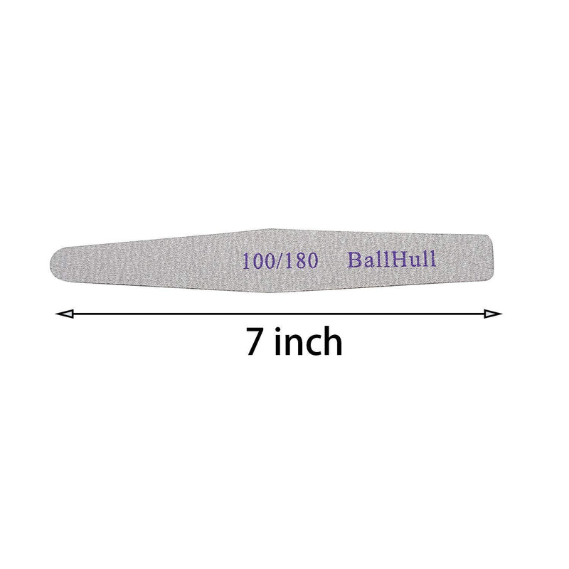 [Australia] - BallHull 15 Pcs Nail Files Double Sided Emery Board Grit 100 180 Grit Nail File Apply Nail Art DIY. 7 Inch (Pack of 15) 