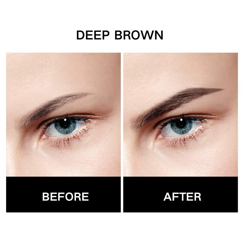 [Australia] - Music Flower Precise Micro Eyebrow Defining Pencil with Spoolie brush Deep Brown (1 Deep Brown) 1 Deep Brown 