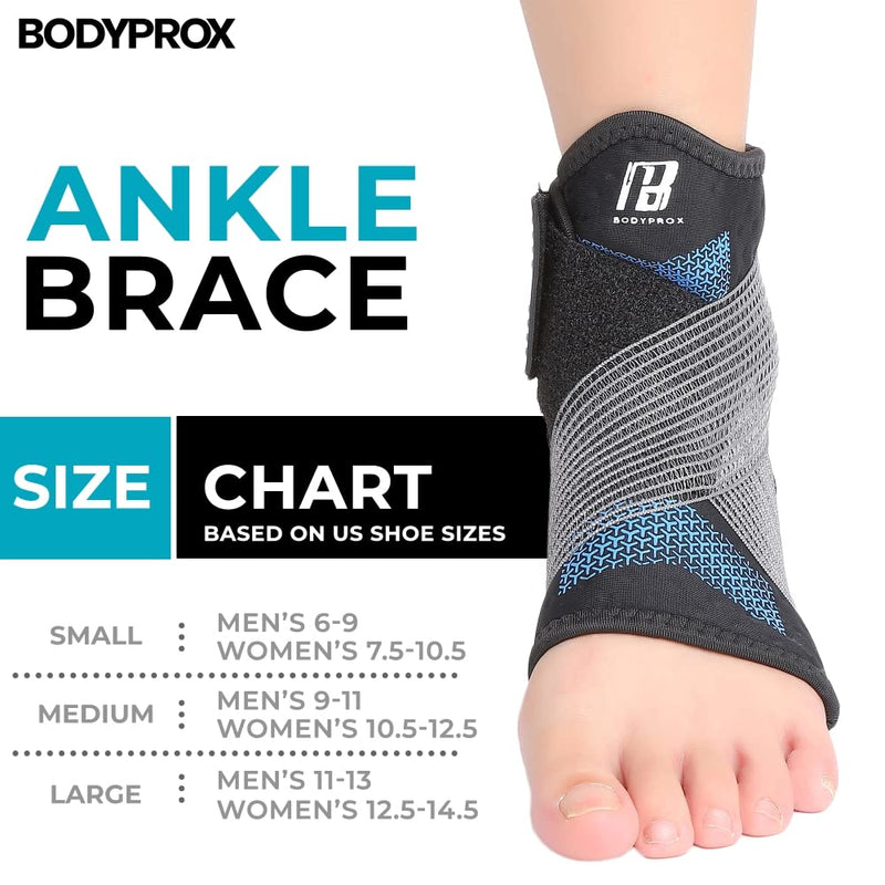[Australia] - Ankle Brace for Women and Man, Ankle Support with Adjustable Compression Strap for Sprained Ankle, Injury Recovery and More! (Medium) Medium 