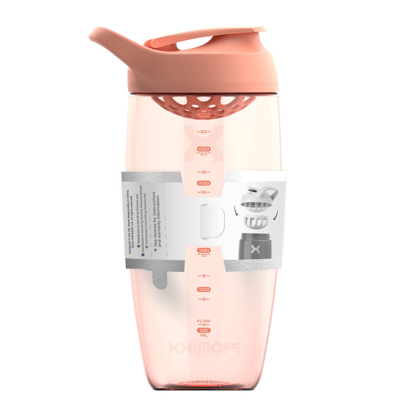 [Australia] - PROMiXX Shaker Bottle - Premium Protein Shaker Bottle for Supplement Shakes - Easy Clean, Durable Cup (700ml, Coral) 700ml 