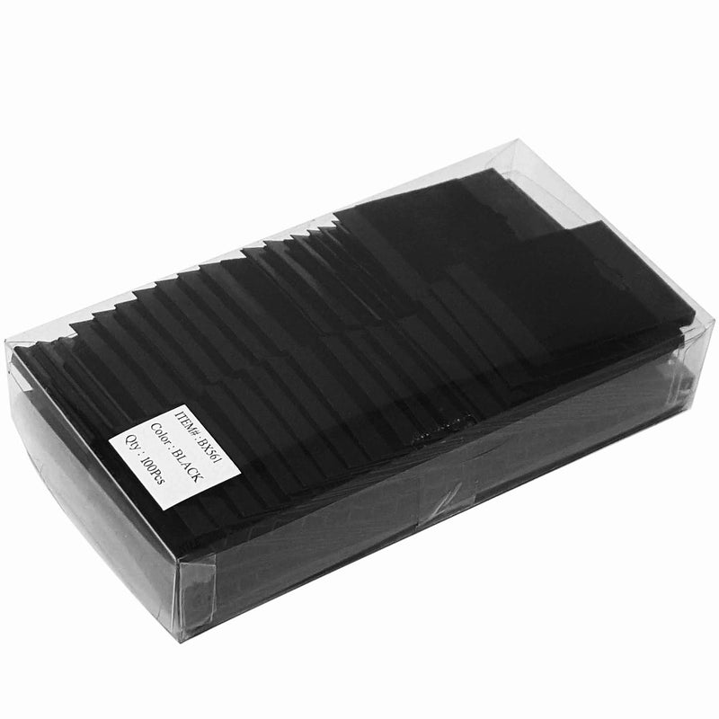 [Australia] - Mooca Plain 1.5" x 2" Black Hanging Earring Cards Earring Card Holder, Earring Display Cards for Ear Studs, Velvet Plastic Display Earring Card Holder for Jewelry Accessory Display, 100 Pieces 