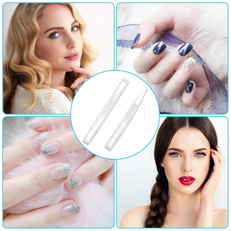 [Australia] - TANCUDER 10 PCS Empty Cuticle Oil Pen 3 ML Transparent Twist Pen Refillable Nail Polish Bottle Eyelash Growth Liquid Tube Cosmetic Container with Brush Tip for Lip Gloss Teeth Whitening Liquid Perfume 