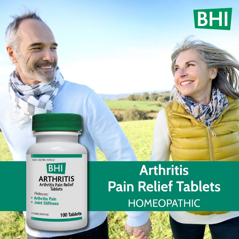 [Australia] - BHI Arthritis Pain Relief Daily Joint Health Support Arnica + 13 Natural Actives Homeopathic Plant & Mineral Blend Helps Relieve Minor Pain & Stiffness in Joints for Women & Men - 100 Tablets 