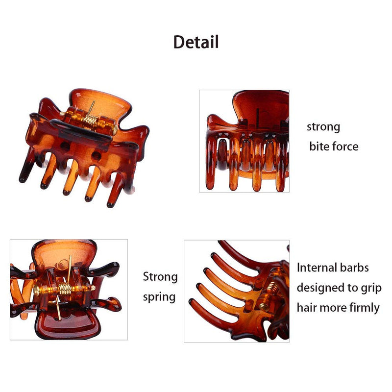 [Australia] - 12 PCS Small Hair Clips Women Brown 1.2 Inches Medium Size Hair Claws Clip Hair Styling Butterfly Hair Clamp 