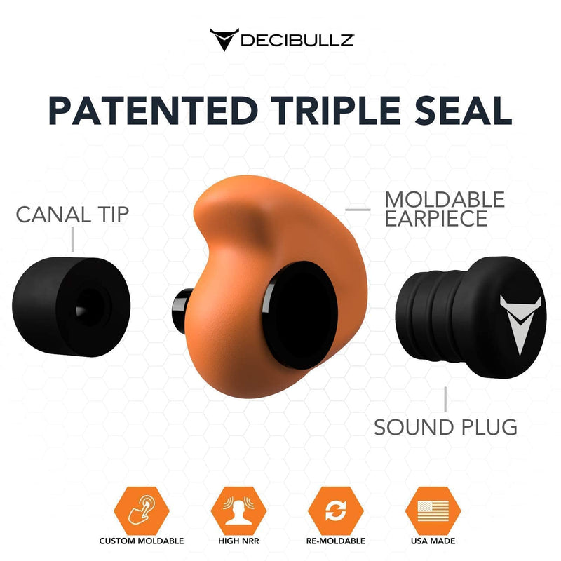 [Australia] - Decibullz Custom Molded Earplugs Pro Pack (Orange) 