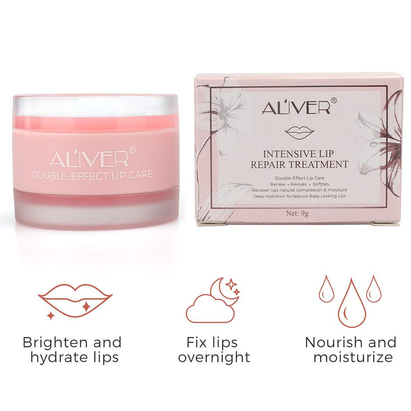 [Australia] - Lip Sleep Mask with two kinds of effective collagen peptide, lip scrub to remove dead skin and intensive lip repair treatment,a Lip mask for dry peeling lips, a lip balm for lip care (Peach) Peach 