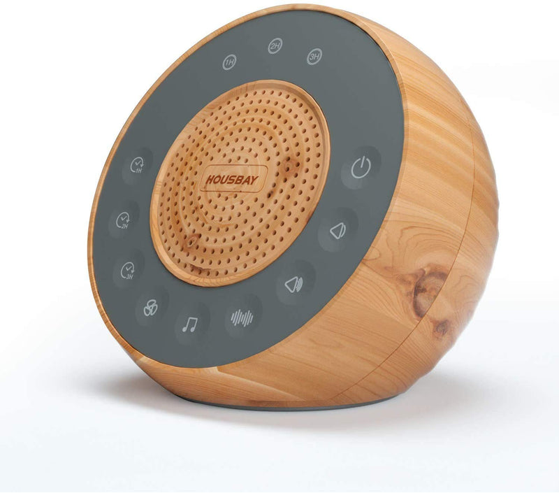 [Australia] - Housbay White Noise Machine with 31 Soothing Sounds, 5W Loud Stereo Sound, Auto-Off Timer, Adjustable Volume, Sleep Sound Machine for Baby, Kid, Adult -Wood Grain 