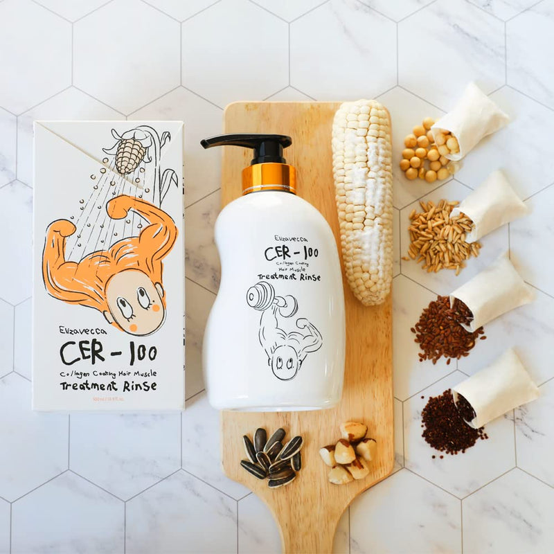 [Australia] - Elizavecca CER-100 Collagen Coating Hair Muscle Treatment Rinse 500ml/16.9 fl.oz. - Hair Treatment, for Dry Hair, K-Beauty 