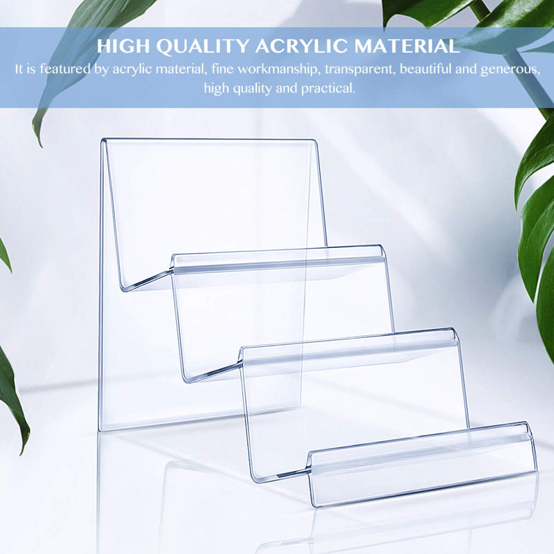 [Australia] - TOPBATHY 3 Tier Clear Acrylic Wallet Display Stand Holder Handbag Purse Display Stand Jewelry Stand Cosmetic Display Racks 