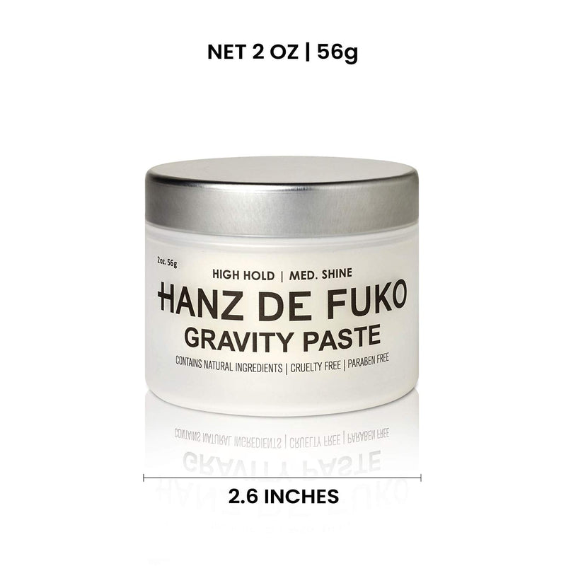 [Australia] - HANZ DE FUKO Gravity Paste | Premium Styling Paste with Effortless High-Hold Low-Gloss Shine Finish | All Hair Types | 56g 