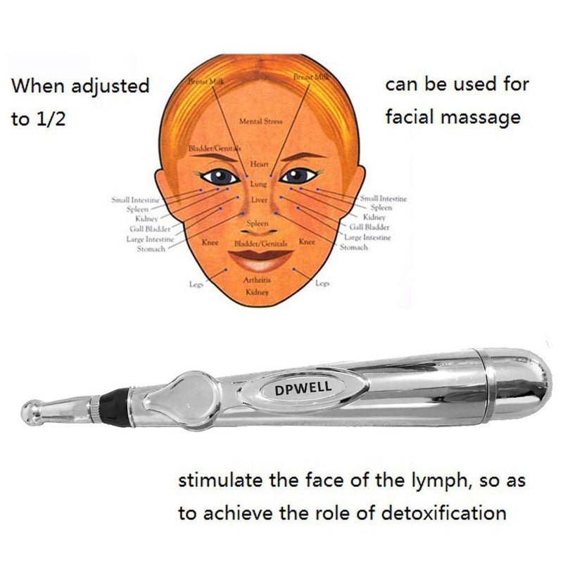 [Australia] - Electronic Acupuncture Pen with 3 Different Heads, Electric Meridian Energy Body Massager Pain Relief Therapy Instrument 
