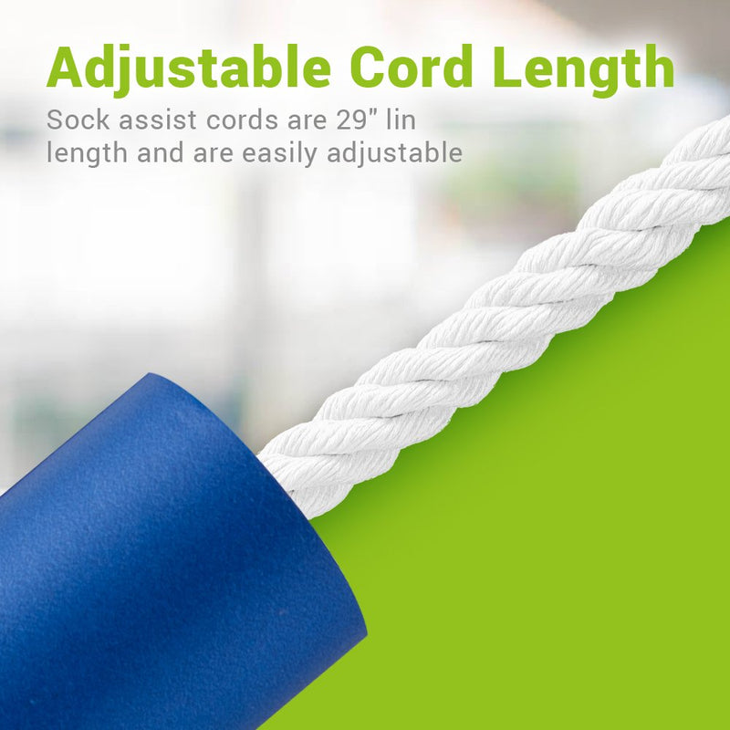 [Australia] - BodyHealt Sock Aid - Deluxe White Sock Assist & Sock Helper - easy on & Off Sockhorn - Sock-Aide Device - Sock Tool for Elderly, Senior, Pregnant, Diabetics - Sockpullers - Extends Reachup To 33" White 1 Pack 
