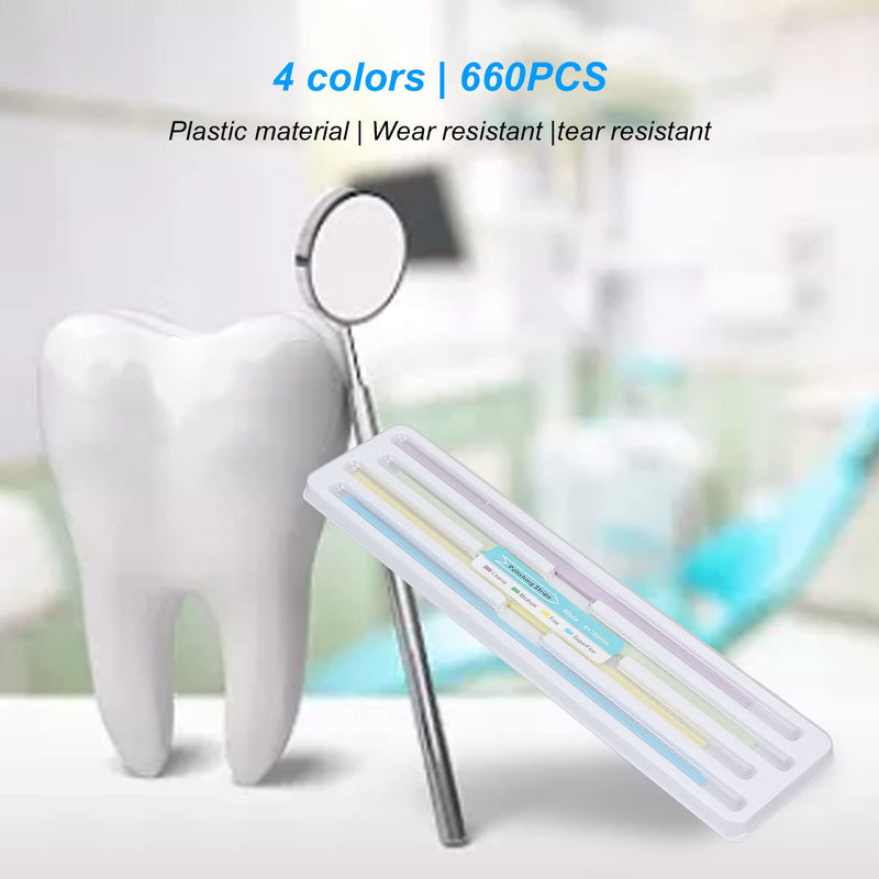 [Australia] - 60 pcs Polishing Strips, Teeth Polishing Strips for Teeth Polishing, 4 Colors Portable Dental Sandpaper File Dental Wear Resistant Plastic 
