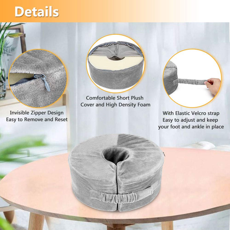 [Australia] - Foot Elevation Pillow Ankle Protector Heel for Pressure Sores Ulcer Cushion Foot Pillow Protectors Ankle for Bed Sore Feet Sleeping Pillow Elevated Foot Support Wedge Leg Elevator (Large, 1 PCS) Large 