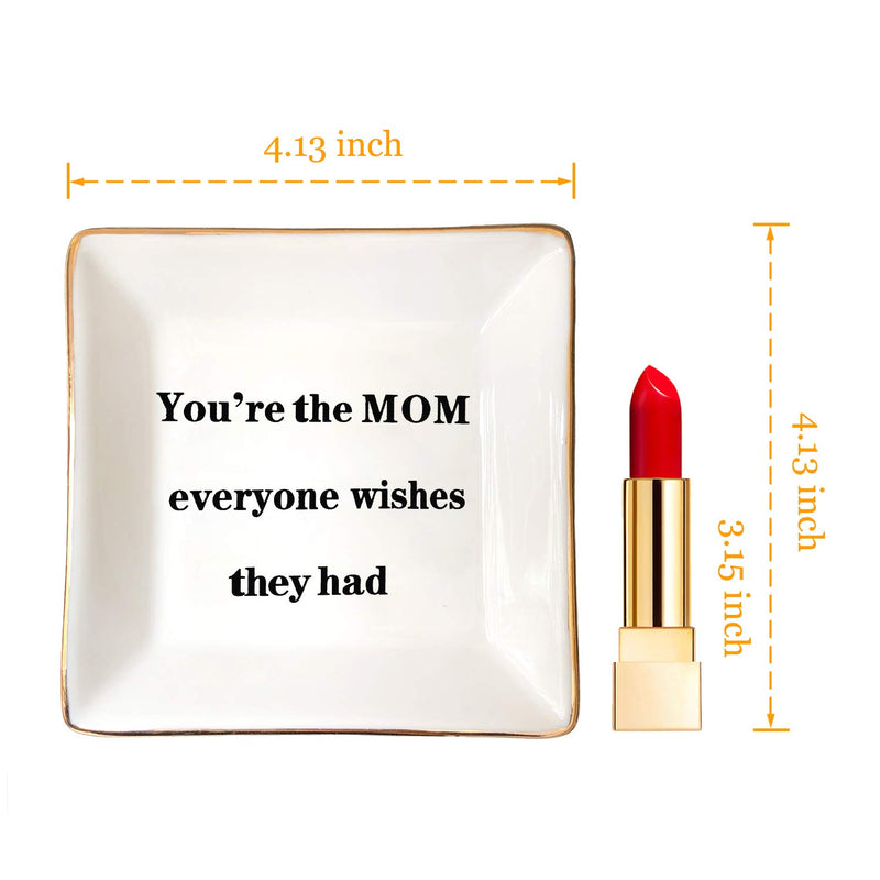 [Australia] - HOME SMILE Mother Birthday Thanksgiving Day Gifts Ring Trinket Dish-You're The Mom Everyone Wishes They Had 