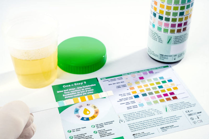 [Australia] - 100 x Urine Test Strips for Infection Cystitis Testing Sticks, UTI, Nitrite, Leukocytes, 8 Parameter Urinalysis Multisticks 