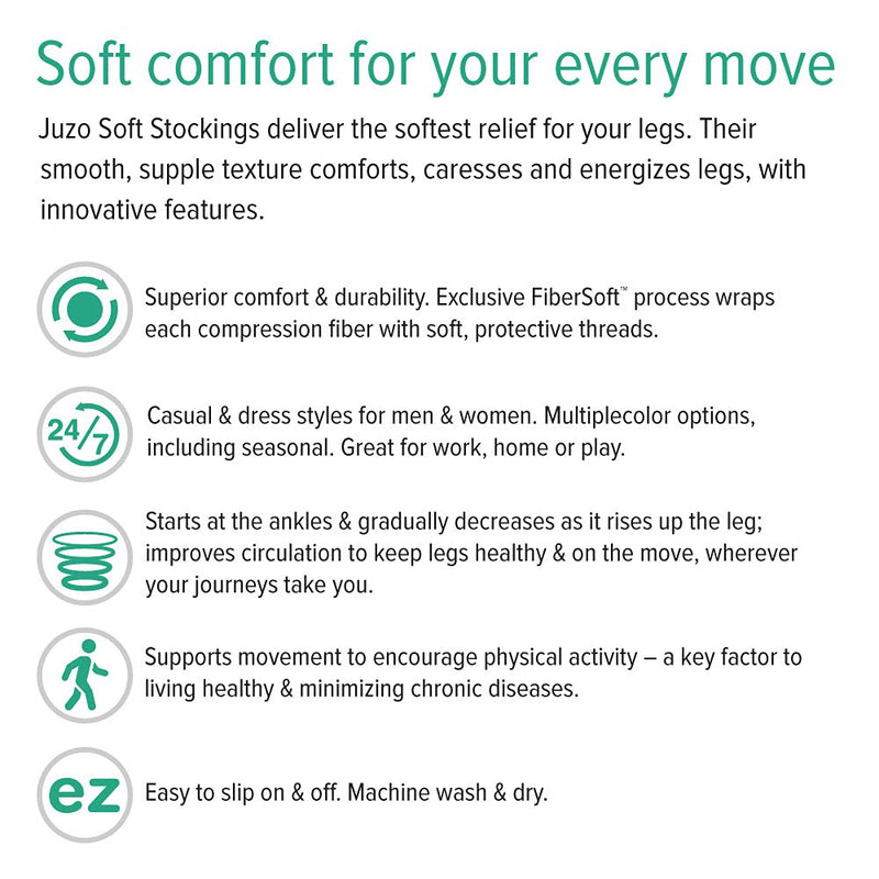 [Australia] - Juzo Soft 2001 20-30mmhg Knee-High Open Toe Compression Sock 