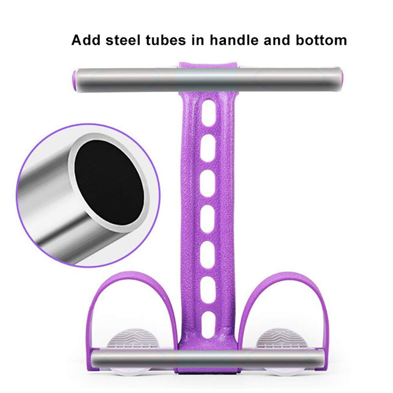 [Australia] - AIKOTOO Pedal Resistance Band Elastic Pull Rope Fitness Sit-up Exercise at Home Gym Yoga Workout Equipment Multifunction Pedal Arm Leg Trainer Slimming Bodybuilding Abdominal Training Purple 