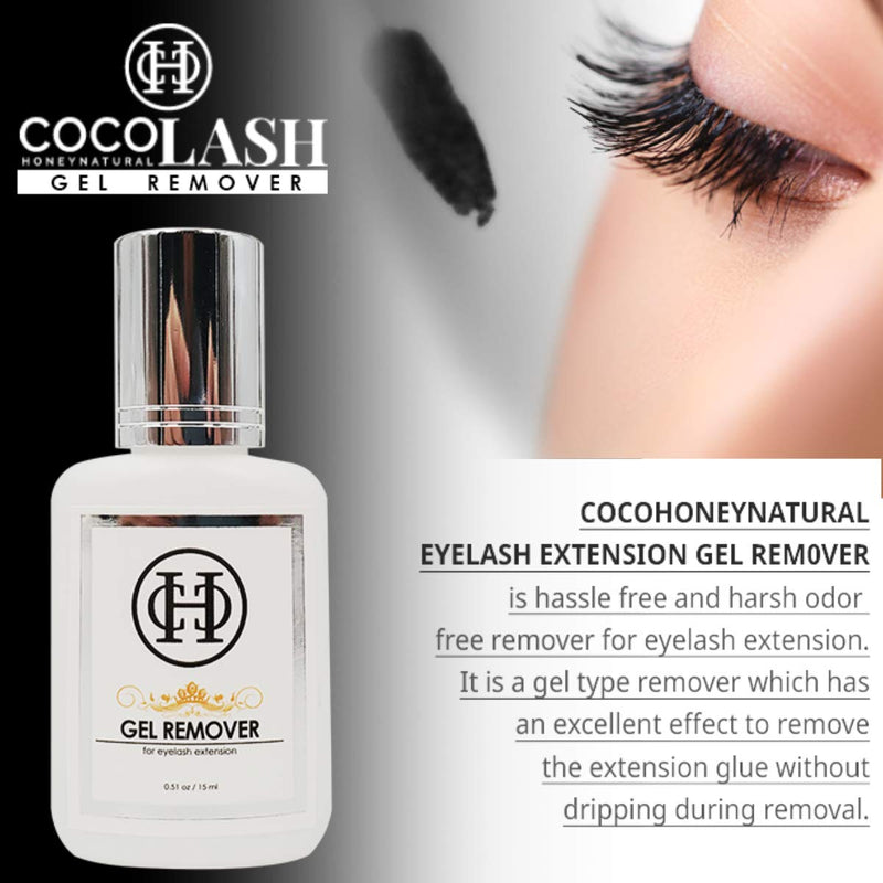 [Australia] - GEL REMOVER for Eyelash Extension Glue 15 ml MADE IN KOREA | COCOHONEY | Dissolution time: 60 seconds | Transparent Color and Pleasant smell 