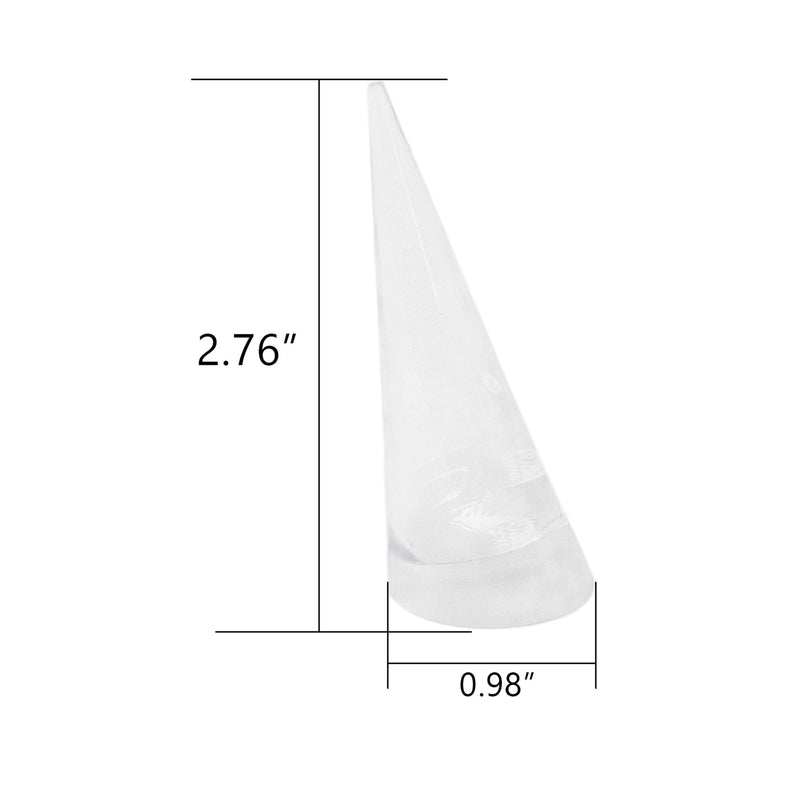 [Australia] - AUEAR, 6 Pack Acrylic Jewelry Ring Display Stand Clear Cone Ring Holder for Jewelry Ring Wedding Ring 