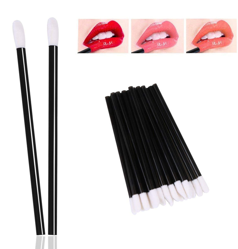 [Australia] - EVERMARKET(TM) 500 Pieces Disposable Lip Brushes Lipstick Gloss Wands Applicator Makeup Tool Kits, Black 